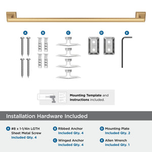 Amerock BH36024CZ Champagne Bronze Towel Bar 24 in (610 mm) Towel Rack Mulholland Bathroom Towel Holder Bathroom Hardware Bath Accessories