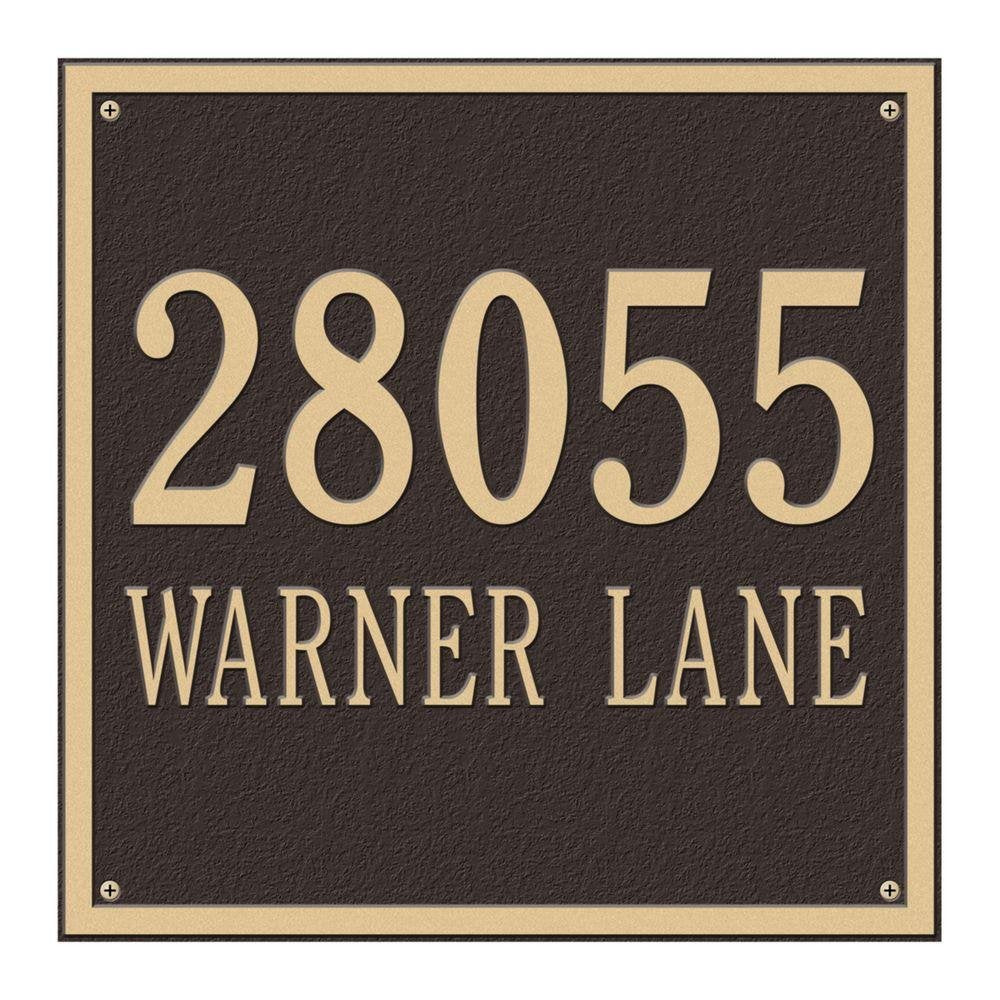 Whitehall 2117OG - Personalized Square Plaque - Estate -Wall - 2 line
