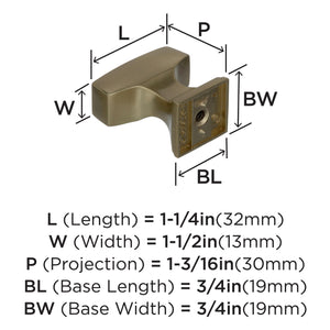 Amerock Cabinet Knob Golden Champagne 1-1/4 inch (32 mm) Length Mulholland 1 Pack Drawer Knob Cabinet Hardware