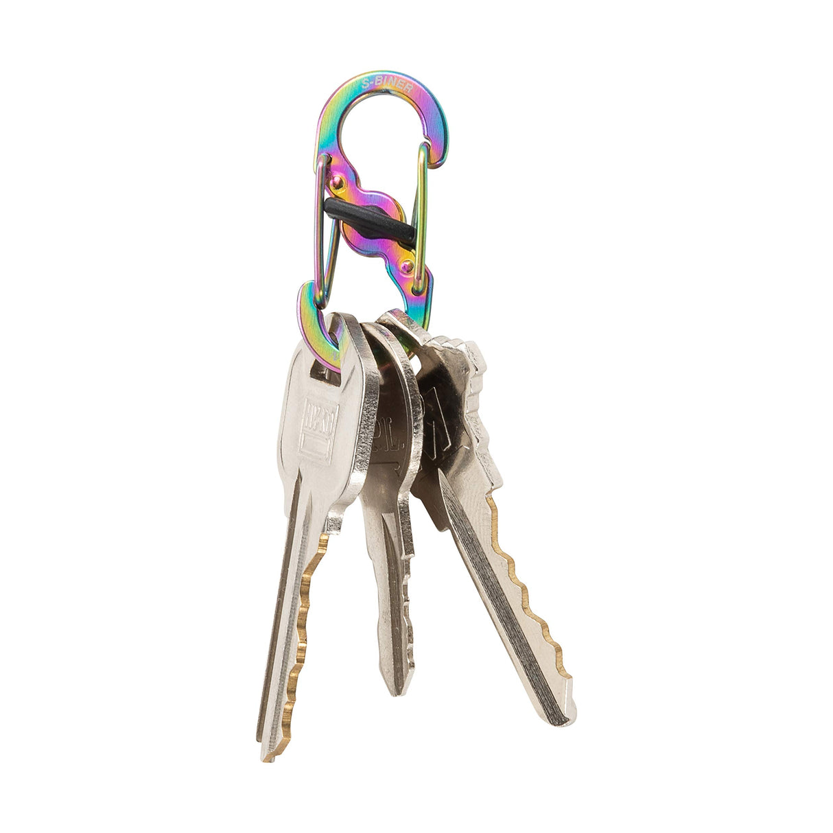 Nite Ize S-Biner MicroLock Aluminum, Locking Keychain Carabiner, 5 Pack, Assorted Colors