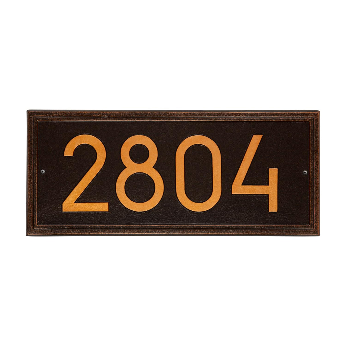Whitehall 3905OB - Double Line Modern Font Rectangle Plaque, Estate Wall 1-line