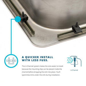 Elkay Lustertone LR15223 Single Bowl Top Mount Stainless Steel Sink