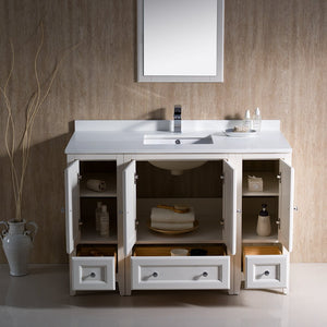Fresca FVN20-122412AW Fresca Oxford 48" Antique White Traditional Bathroom Vanity