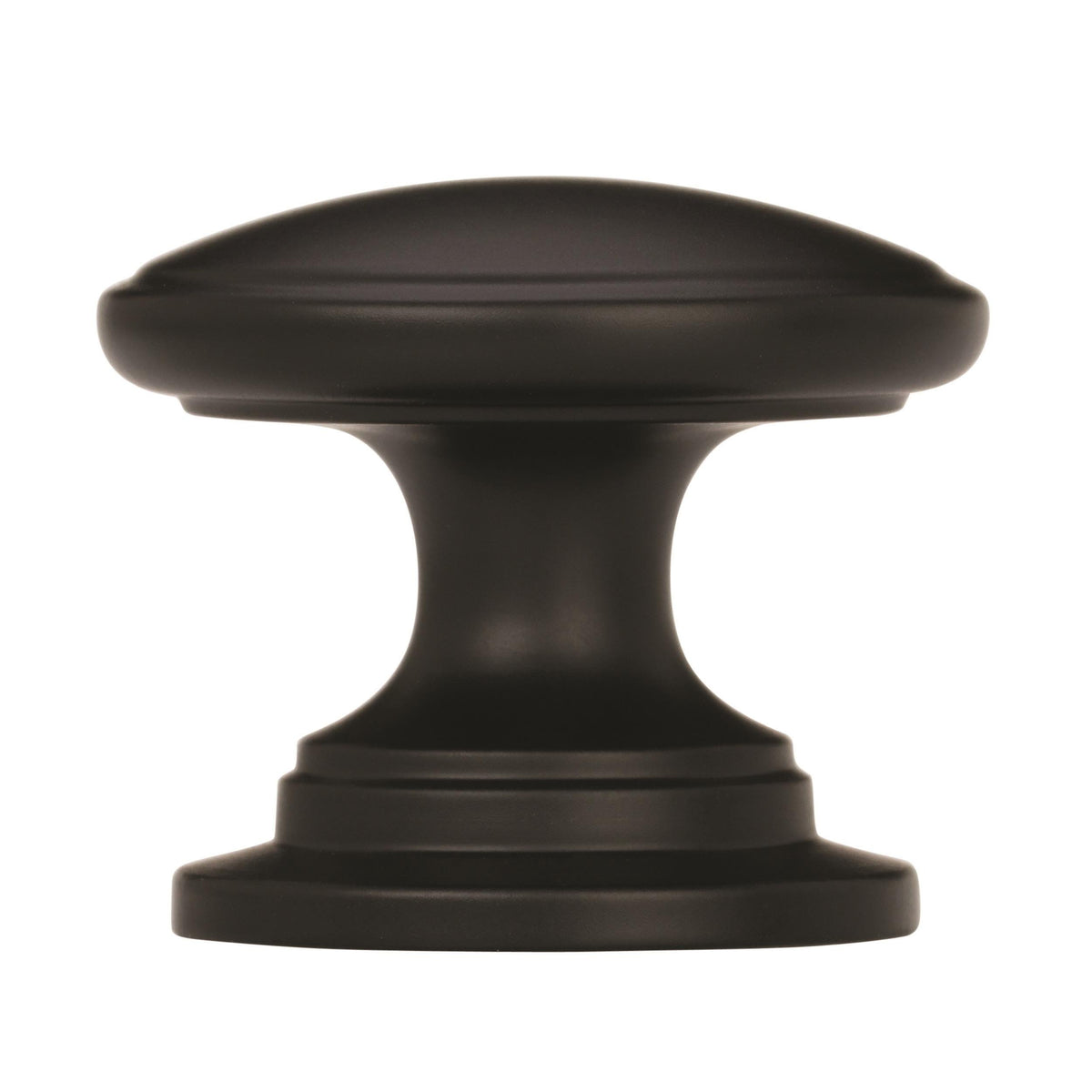 Amerock Cabinet Knob Matte Black 1-1/4 inch (32 mm) Diameter Ravino 1 Pack Drawer Knob Cabinet Hardware