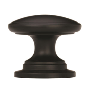 Amerock Cabinet Knob Matte Black 1-1/4 inch (32 mm) Diameter Ravino 1 Pack Drawer Knob Cabinet Hardware