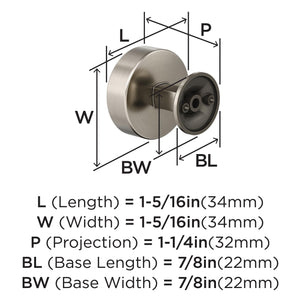 Amerock BP37102G10 Everett Knob, Satin Nickel