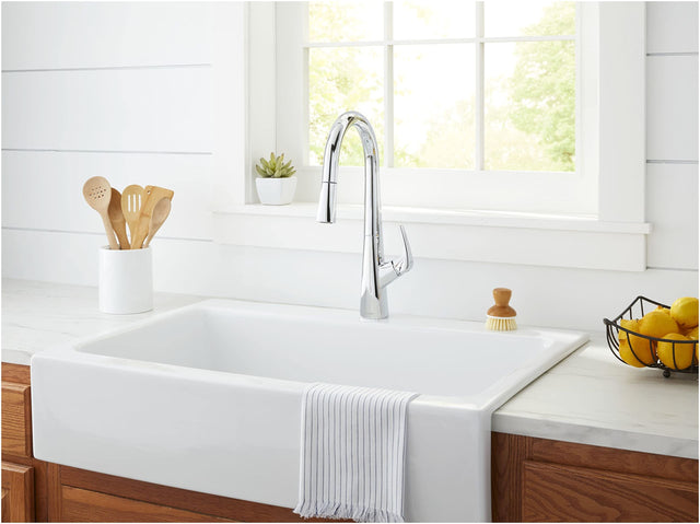 Gerber D454419 Chrome Vaughn Single Handle Pull-down Kitchen Faucet