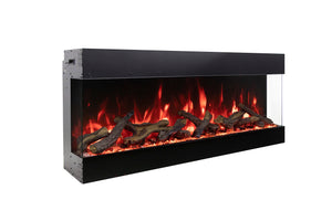 Amantii TRV-55-BESPOKE Tru View Bespoke - 55" Indoor / Outdoor 3 Sided Electric Fireplace Featuring a 20" Height, WiFi Compatibility, Bluetooth Connectivity, Multi Function Remote, and a Selection of Media Options
