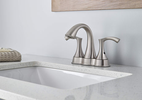 Gerber D301122BN Brushed Nickel Antioch Two Handle Centerset Lavatory Faucet