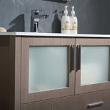 Fresca FVN6236GO-UNS Fresca Torino 36" Gray Oak Modern Bathroom Vanity w/ Integrated Sink