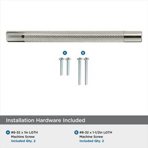 Amerock Kitchen Cabinet Pull Polished Nickel 6-5/16 in (160 mm) Center-to-Center Bronx 1 Pack Furniture Hardware Cabinet Handle Bathroom Drawer Pull