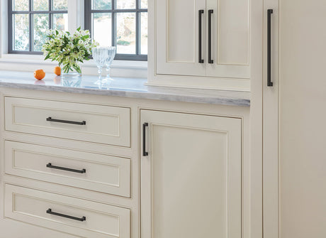 Amerock BP37362FB Matte Black Cabinet Pull 12-5/8 in (320 mm) Center-to-Center Cabinet Handle Appoint Drawer Pull Kitchen Cabinet Handle Furniture Hardware