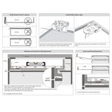 Hardware Resources USE58-21 21" Standard Duty Soft-close 100 lb Full Extension Undermount Slide Kit - Includes Clips, Rear Brackets & Screws