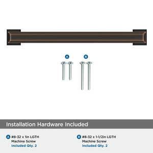 Amerock BP37360ORB Oil Rubbed Bronze Cabinet Pull 6-5/16 in (160 mm) Center-to-Center Cabinet Handle Appoint Drawer Pull Kitchen Cabinet Handle Furniture Hardware