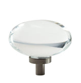 Amerock Cabinet Knob Clear/Gunmetal 1-3/4 inch (44 mm) Length Glacio 1 Pack Drawer Knob Cabinet Hardware