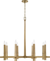 Capital Lighting 449681AD Blake 8 Light Chandelier Aged Brass