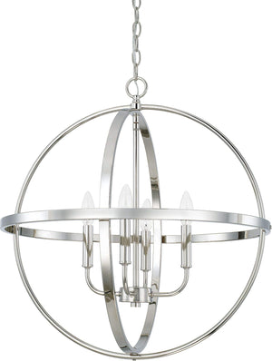 Capital Lighting 317542PN Hartwell 4 Light Pendant Polished Nickel