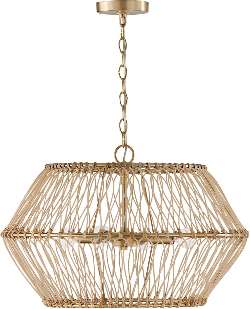 Capital Lighting 344142MA Wren 4 Light Pendant Matte Brass