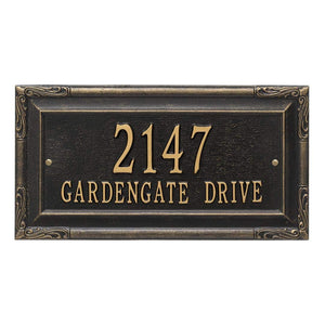 Whitehall 3287BG - Personalized Gardengate Plaque - Grande - Wall - 2 line