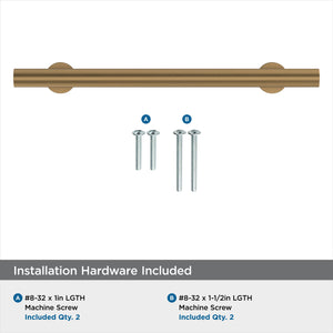 Amerock Cabinet Pull Champagne Bronze 5-1/16 inch (128 mm) Center-to-Center Radius 1 Pack Drawer Pull Cabinet Handle Cabinet Hardware