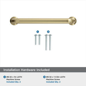 Amerock Cabinet Pull Golden Champagne 3-3/4 in (96 mm) Center-to-Center Drawer Pull |Factor Kitchen and Bath Hardware Furniture Hardware