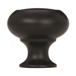 Amerock Cabinet Knob Matte Black 1-1/4 inch (32 mm) Diameter Everyday Heritage 1 Pack Drawer Knob Cabinet Hardware