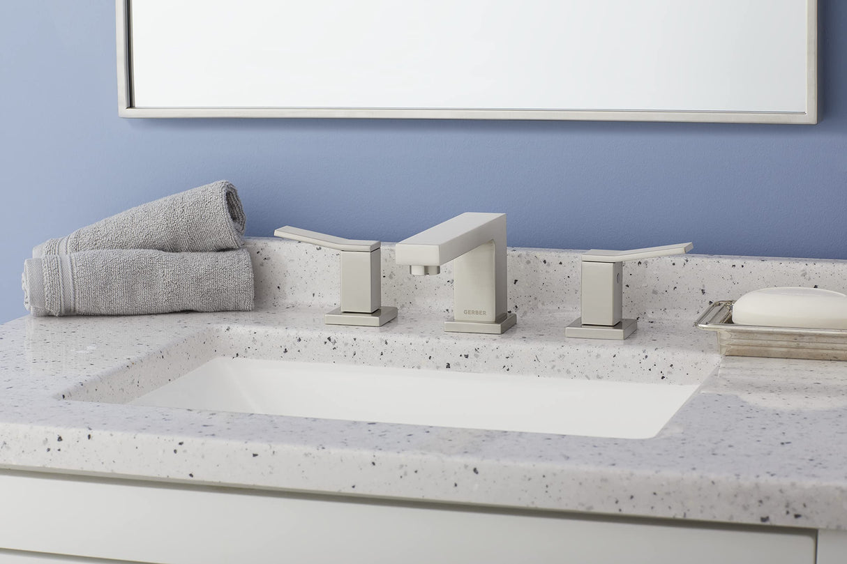 Gerber D304119BN Brushed Nickel Avian Two Handle Widespread Lavatory Faucet