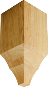 Hardware Resources MCB-2-RW 3" W x 3" D x 6-1/4" H Rubberwood Inside Corner Cornice Block