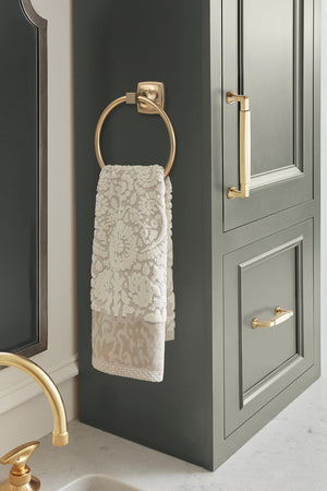 Amerock BH36092CZ Champagne Bronze Towel Ring 7-9/16 in (192 mm) Length Towel Holder Stature Hand Towel Holder for Bathroom Wall Small Kitchen Towel Holder Bath Accessories