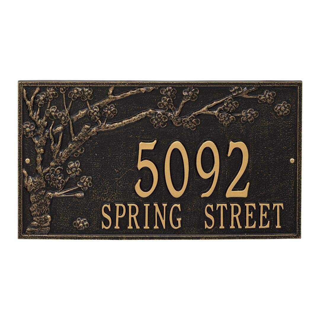 Whitehall 2942BG - Personalized Spring Blossom Plaque - Estate - Wall - 2 Line