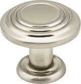 Elements 110SN 1-1/4" Diameter Satin Nickel Stacked Ring Vienna Cabinet Mushroom Knob