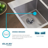 Elkay EFU321910 Avado Double Bowl Undermount Stainless Steel Sink