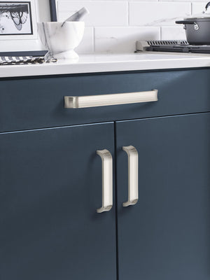 Amerock Cabinet Pull Satin Nickel 10-1/16 inch (256 mm) Center to Center Concentric 1 Pack Drawer Pull Drawer Handle Cabinet Hardware