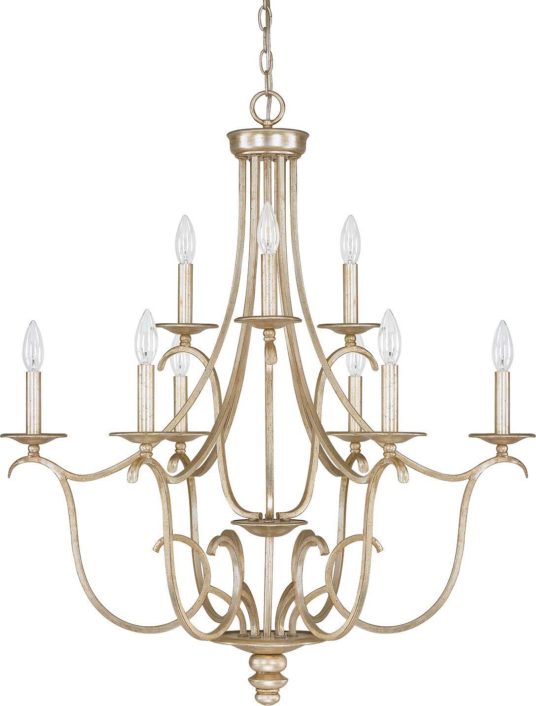 Capital Lighting 4729WG-000 Bailey 9 Light Chandelier Winter Gold