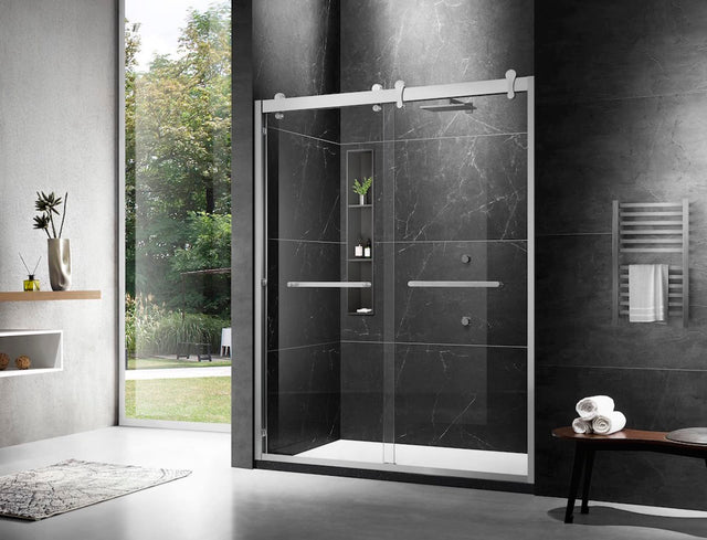Essence 54'' * 76'' Framed Shower Door (Brushed Nickel)