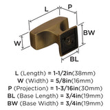 Amerock Cabinet Knob Gilded Bronze 1-1/2 inch (38 mm) Length Mulholland 1 Pack Drawer Knob Cabinet Hardware