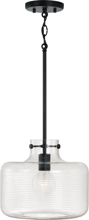 Capital Lighting 342511MB Brighton 1 Light Pendant Matte Black