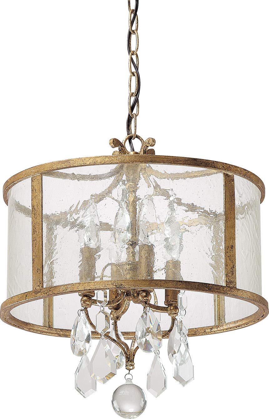 Capital Lighting 9484AG-CR Blakely 4 Light Pendant Antique Gold