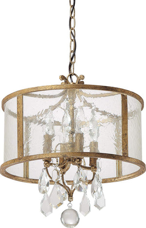 Capital Lighting 9484AG-CR Blakely 4 Light Pendant Antique Gold