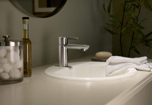 Gerber DH221677BN Adonis Single Handle Bathroom Faucet with Metal Touch-Down Drain, Brushed Nickel