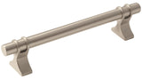 Amerock Cabinet Pull Satin Nickel 5-1/16 inch (128 mm) Center to Center Davenport 1 Pack Drawer Pull Drawer Handle Cabinet Hardware