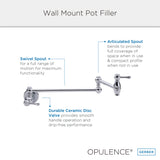 Gerber D205057BS Satin Black Opulence Wall Mount Pot Filler