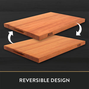 John Boos CHY-R02 Cherry Wood Cutting Board for Kitchen Prep, 1.5 Inch Thick, Large Edge Grain Rectangular Reversible Charcuterie Block, 24" x 18" 1.5" 24X18X1.5 CHY-EDGE GR-REV-