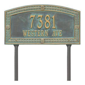 Whitehall 1875BV - Personalized Hamilton Plaque - Standard - Lawn - 2 line
