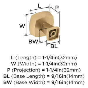Amerock Cabinet Knob Champagne Bronze 1-1/4 inch (32 mm) Length Stature 1 Pack Drawer Knob Cabinet Hardware