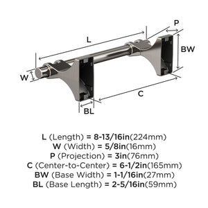 Amerock BH36051G10 Brushed Nickel Pivoting Double Post Toilet Paper Holder 8-13/16 in. (224 mm) Length Toilet Tissue Holder Davenport Bath Tissue Holder Bathroom Hardware Bath Accessories