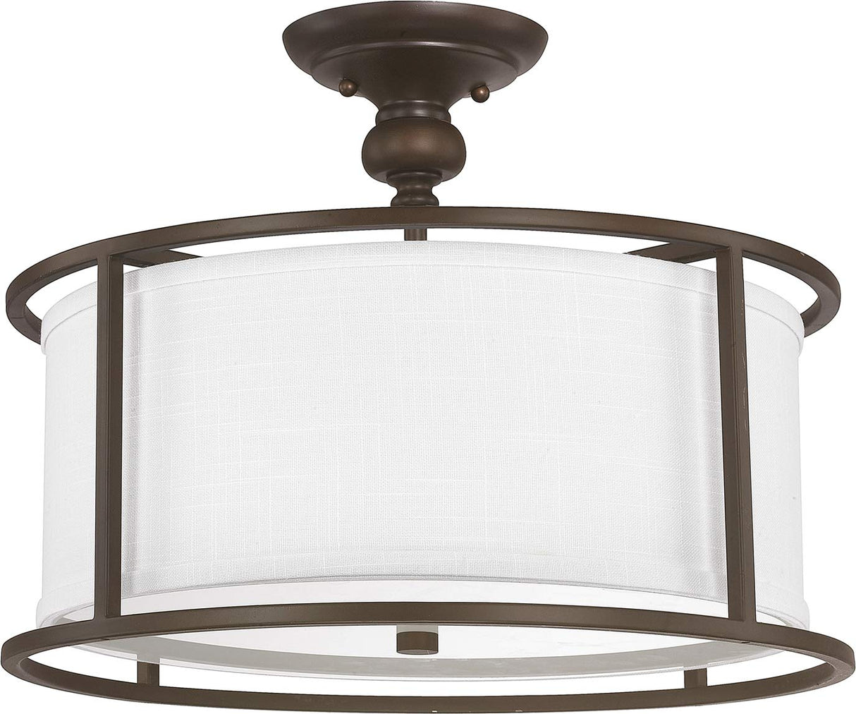 Capital Lighting 3914BB-458 Midtown 3 Light Semi-Flush Burnished Bronze