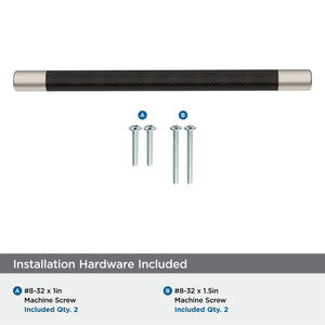 Amerock BP36562G10ORB Esquire Cabinet Pull, 8in (203mm) Center-to-Center, Satin Nickel/Oil Rubbed Bronze