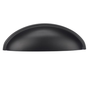 Amerock Cabinet Cup Pull Matte Black 3 inch (76 mm) Center-to-Center Ravino 1 Pack Drawer Pull Drawer Handle Cabinet Hardware