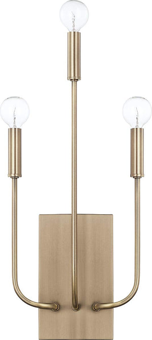 Capital Lighting 621931AD Zander 3 Light Sconce Aged Brass